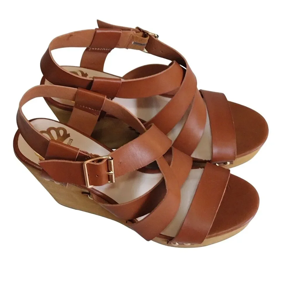 Fergalicious by Fergie Libby Strappy Wedge Stacked 4.5